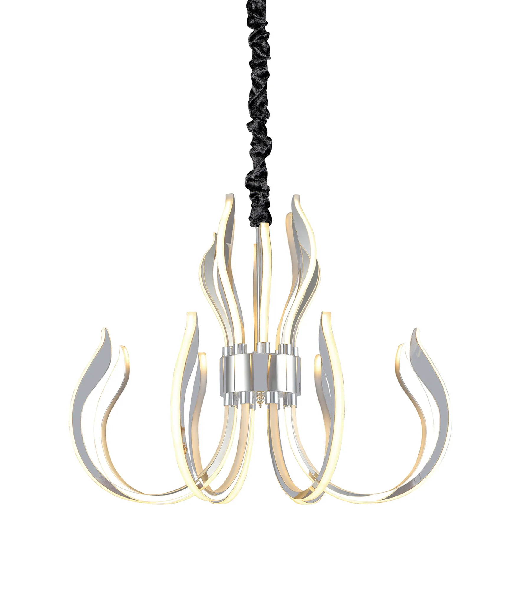 M5561  Versailles 155W LED, 3 Way Relay,  Pendant Light Polished Chrome